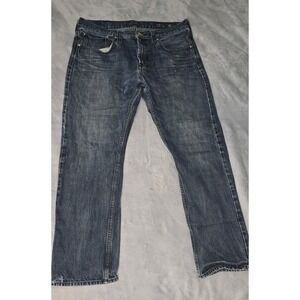 Bullhead Mens 34 X 30 Blue Jeans Slim Fit Medium Wash Denim Zip Fly‎ 100% Cotton